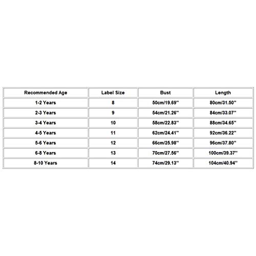 YWLINK Casual Vestido Largo De Boho De La ImpresióN NiñAs Manga Corta Verano Vestido Estampado Floral Fiesta1-10 AñOs De Edad La Moda Verano Vestido De Fiesta