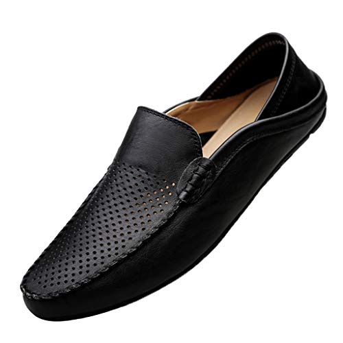 YWLINK Mocasines Hombre Hueco Transpirable Zapatos De ConduccióN Elegantes Y Ocasionales CláSicos Zapatillas TamañO Grande CóModo Fiesta Festival Corriendo Regalo del DíA De Miembro(Negro,41EU)