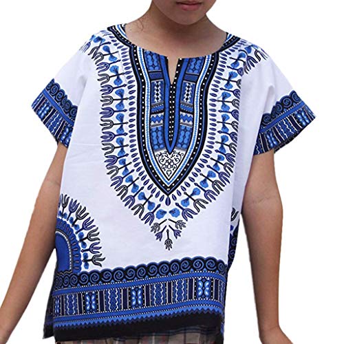 YWLINK NiñO NiñA T Shirt Manga Corta Tops De Camiseta De Estilo éTnico De Estilo Africano Masculino Y Femenino Mezcla De AlgodóN CóModo Fiesta Rendimiento Vacaciones Diarias