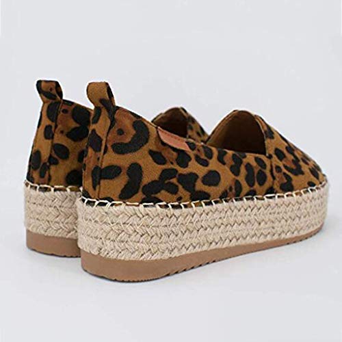 YWLINK Plataforma Hueca Para Mujer Zapatos Casuales Color SóLido Transpirable CuñA Alpargatas Antideslizante CóModo Zapatos Romanos Bohemia TamañO Grande Fiesta Deportes Al Aire Libre (38 EU, X-Caqui)
