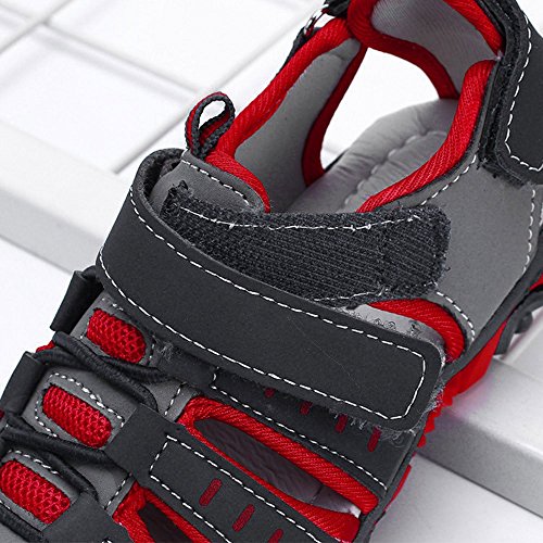 YWLINK Sandalias Deportivas NiñOs Zapatos para NiñOs Punta Cerrada Verano Playa Sandalias Zapatos,Zapatillas Antideslizante Fondo Blando Casuales(Rojo,30EU)