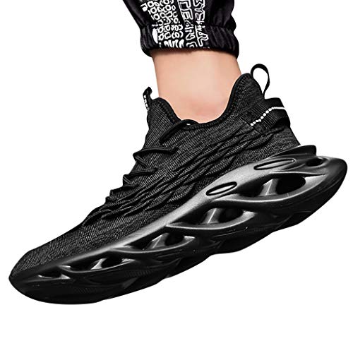 YWLINK Zapatillas De Deporte Al Aire Libre para Hombre Ligero, Transpirable, Corriendo Antideslizante MontañIsmo CóModo Zapatos Casuales TamañO Grande Viajes Senderismo Mocasines Regalo(Negro,45EU)