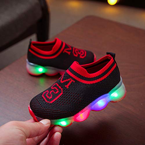 YWLINK Zapatos De Luz Led NiñOs Y NiñAs Zapatillas De Malla Transpirables Antideslizantes Fiesta Zapatos Intermitentes Nuevo Zapatos Casuales Regalo De CumpleañOs Zapatos Luminosos