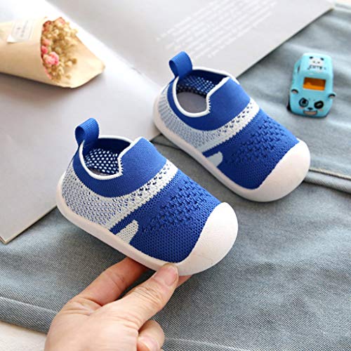 YWLINK Zapatos De Primer Paso Zapatos para BebéS De Suela Blanda Antideslizantes Zapatillas EláSticas De Malla Transpirable Zapatos De Cama Regalo De CumpleañOs