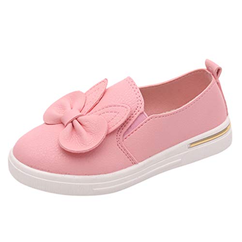 YWLINK Zapatos NiñAs NiñOs Dibujos Animados Arco Orejas De Conejo Solo Zapatos Princesa Zapatos Zapatillas Casuales Zapatos Mujer Baile CóModo Antideslizante Regalo del DíA De Miembro(Rosado,30EU)