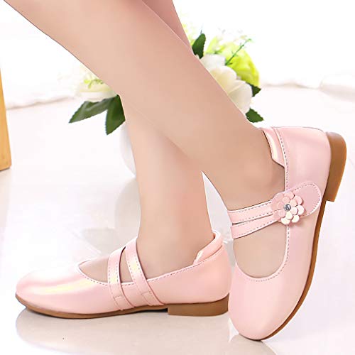 YWLINK Zapatos para NiñOs,NiñAs De Los NiñOs Flores Dulces Zapatos PequeñOs Zapatos De Princesa Zapatos Solos Zapatos Frescos Zapatos De Princesa Zapatos De Baile(Rosado,35EU)