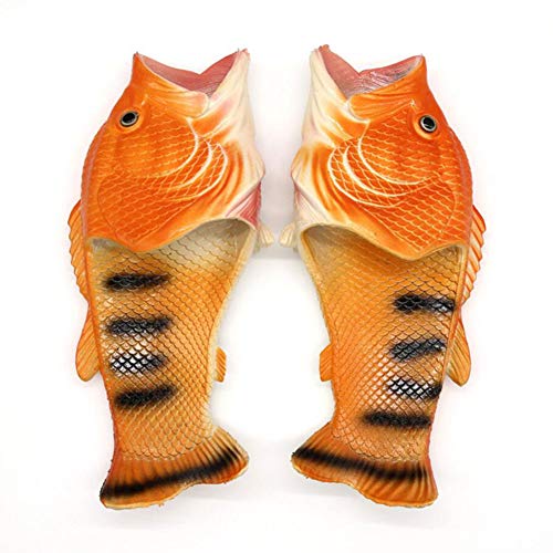 YXX Classic Slide,Zapatillas con Forma De Pez para Hombres, Sandalias De Playa Zapatillas De Playa Resbalón En Jardín Zapatos Mulas,Naranja,25.5cm