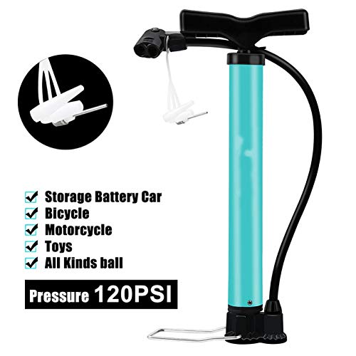 YYLSHCYHLI Inflador Bomba de Bicicleta 120 / 160Psi Acero Turquesa Bomba Inflador Bomba de neumático de Bicicleta 120Psipump
