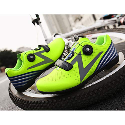 YZJYB 1 Par Zapatillas De Bicicleta De Montaña Sin Cerradura Antideslizante Suela De Caucho con Almohadilla Interior Suave Y Hebilla Giratoria Ajustable,45