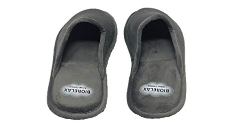 Zapatilla de Estar por casa/Biorelax/Hombre/Mod. Gris Liso/Empeine Suapel/Suela de Goma Antideslizante/Cámara de Aire/Talla 46