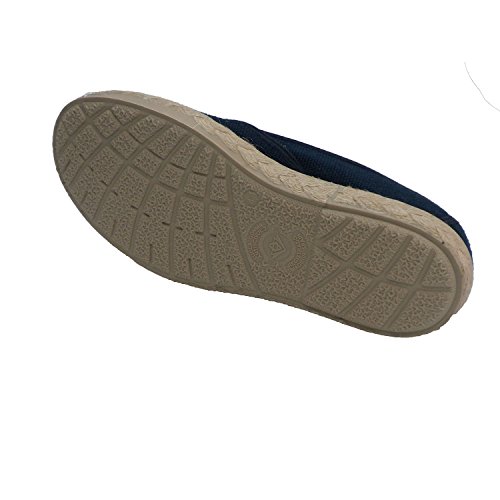 Zapatilla Hombre Cerrada Plantilla cáñamo Esparto Alberola en Azul Marino Talla 42