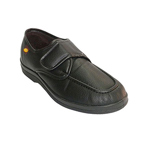 Zapatilla Hombre simulando Zapato con Velcro Doctor Cutillas en Negro Talla 42