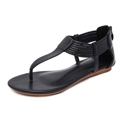 Zapatilla Plana Para Mujer Verano Tacón Bajo Peep Toe Calzado Con Espalda Abierta Fiesta De Vacaciones Casual Señoras Sandalias Con Cremallera