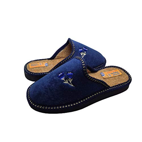 Zapatillas Casa Mujer Mucha CALIDAD Fabricado España Plantilla Anatomica Pantuflas Microfibra Forro Transpirable Slippers Máxima Comodidad Estar por Casa Mujer a DIARIO Originales,37