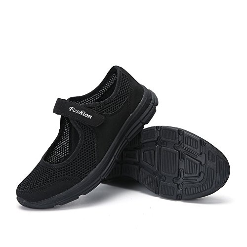 Zapatillas Casual De Mujer Baratas Deportivas Zapatos Malla Running Fitness Sneakers Respirable Mocasines Sandalias Antideslizantes Plataforma Rebajas Deporte Exterior Calzado Harpily (40, Negro)
