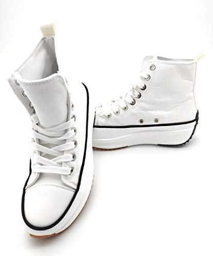 Zapatillas con Plataforma, Zapatillas de Lona Mujer, Zapatillas de Moda (39 EU, Numeric_39)