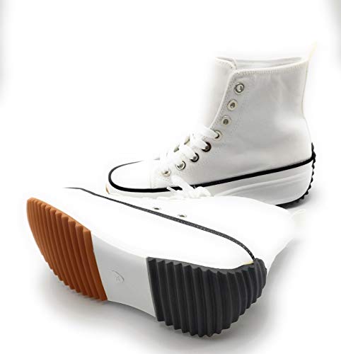 Zapatillas con Plataforma, Zapatillas de Lona Mujer, Zapatillas de Moda (39 EU, Numeric_39)