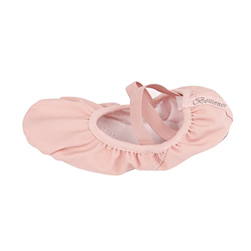 Zapatillas de Ballet Canvas Dance Zapatos Split Único Rosa 27