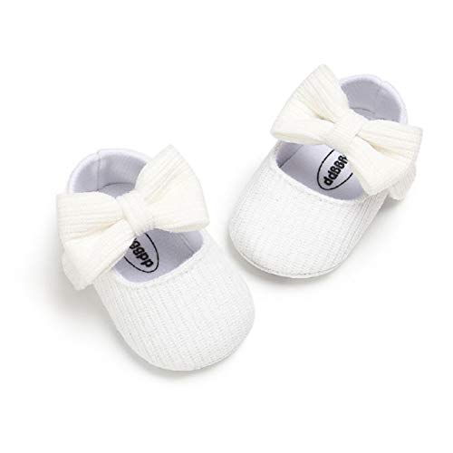 Zapatillas de bebé para 0-18 Meses, Zapatos de Suela Suave Antideslizante Bowknot Princesa para bebés Zapatos de Bautizo