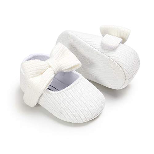 Zapatillas de bebé para 0-18 Meses, Zapatos de Suela Suave Antideslizante Bowknot Princesa para bebés Zapatos de Bautizo