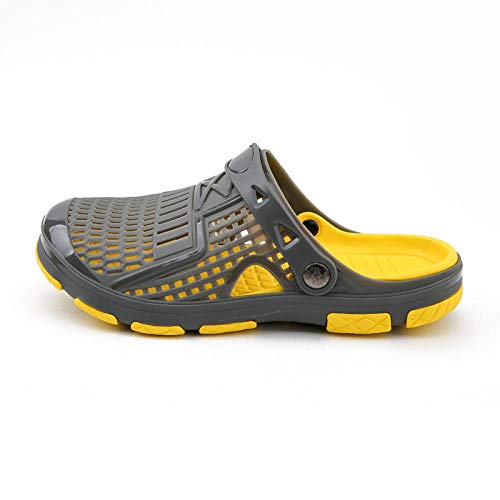 Zapatillas de casa de Verano Sandalias ,Sandalias de gran tamaño para hombres, zapatos de playa huecos, zapatos con agujeros antideslizantes de doble uso-K_42,Playa para Hombre Zapatillas de Estar