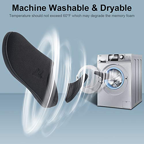 Zapatillas de casa para Hombre Espuma viscoelástica Interior Exterior Cómodo Invierno Cálido Resbalón en el Dormitorio Suela de Goma Antideslizante Lavable Todo Negro Tamaño 46 47