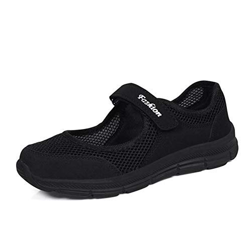 Zapatillas de deporte de moda de las mujeres Zapatos casuales Zapatillas de deporte de primavera y verano Zapatos para caminar al aire libre Malla para mujer Transpirable Zapatillas de deporte ligeras