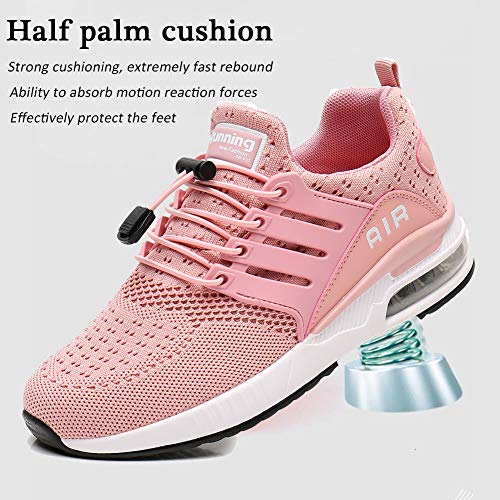 Zapatillas de Deporte Hombre Mujer Ligero Zapatos para Correr Respirable Running Bambas Calzado Deportivo Andar Crossfit Sneakers Gimnasio Casuales Fitness Outdoor Antideslizante Pink37