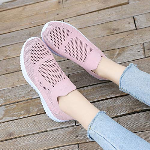 Zapatillas de Deporte Running para Mujer Zapatos para Correr Gimnasio Sneakers Casual Transpirable Beige Azul Rosa 37-43EU 0204