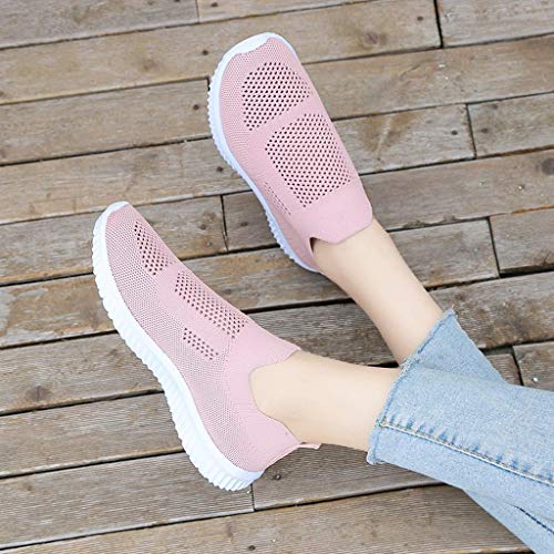Zapatillas de Deporte Running para Mujer Zapatos para Correr Gimnasio Sneakers Casual Transpirable Beige Azul Rosa 37-43EU 0204