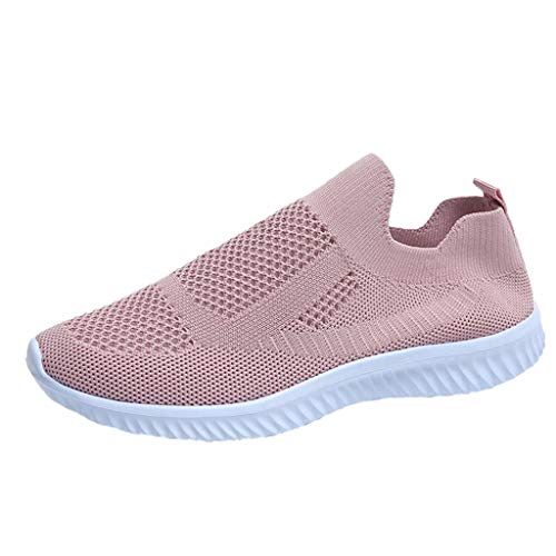 Zapatillas de Deporte Running para Mujer Zapatos para Correr Gimnasio Sneakers Casual Transpirable Beige Azul Rosa 37-43EU 0204