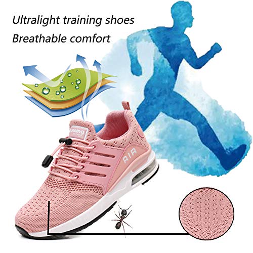 Zapatillas de Deportes Hombre Mujer Aire Libre para Correr Calzado Sneakers Gimnasio Fitness Running Casual Pink40