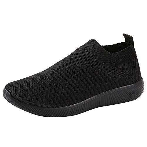 Zapatillas de Deportivos de Running para Mujer Casual en Suelas Cómodas Slip on Zapatos Deportivos para Correr al Aire Libre Calcetines Zapatos 36-41 riou