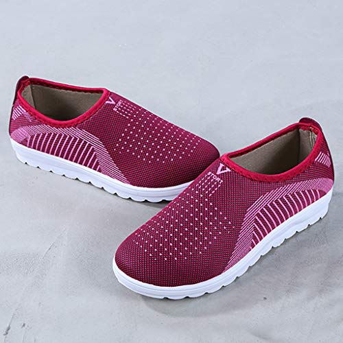 Zapatillas de Deportivos de Running para Mujer Gimnasia Ligero Sneakers Zapatos Casuales Transpirables de Fondo Plano Deporte Zapatos Perezosos Comodas riou
