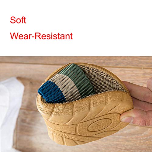 Zapatillas de Estar por Casa de Mujer/Hombre de Lino Zapatillas Interior Sandalias Unisex para Verano Primavera Otoño(Rojo,37-38)