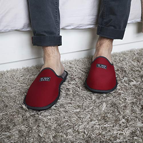 Zapatillas de Estar por casa Hombre/Mujer. Slippers para Verano e Invierno/Pantuflas cómodas, Resistentes, Transpirables y de Interior Suave. Suela de Goma Antideslizante (37 EU, Granate)