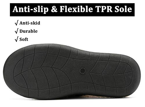 Zapatillas de Estar por casa Mujer Hombre Espuma de Memoria Invierno Interior Pantuflas Caliente Forro Ultraligero Cómodo y Antideslizante