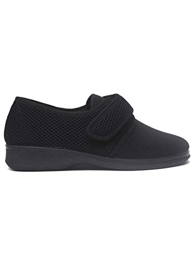 Zapatillas de Estar por casa para Mujer Especial para Personas Mayores Ancianos Ancho Especial Campello 5581 Negro - Color - Negro, Talla - 39