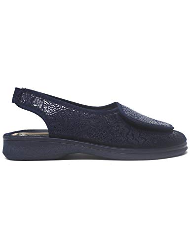 Zapatillas de Estar por casa para Mujer Especial para Personas Mayores Ancianos Ancho Especial Campello 5705 Azul - Color - Marino, Talla - 38