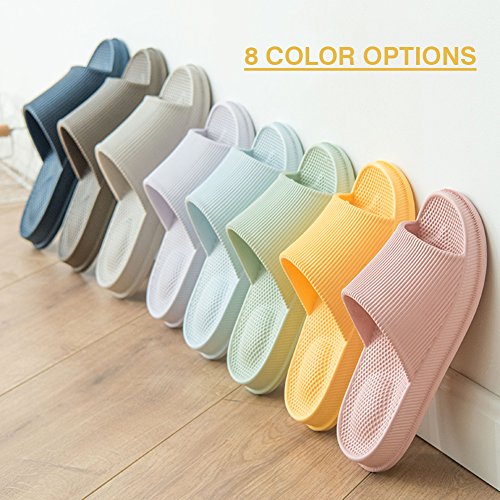 Zapatillas de estar por Casa Ultraligera de hombre y mujer, tira ancha, sandalia tipo chancla con función de masaje perfecto para verano, Rosa (Masajear el talón), 36/37 EU