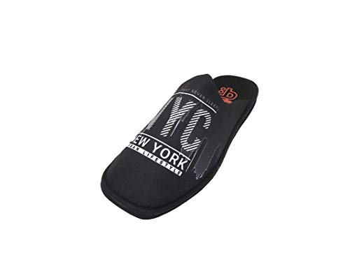 Zapatillas de Estar por casa/Berevëre/Hombre/Puntera Cerrada/Dibujo Skyline/Empeine : Lona/Suela : Eva Microporoso (Muy Ligeras) Tallas Desde 39 al 51/Talla 50