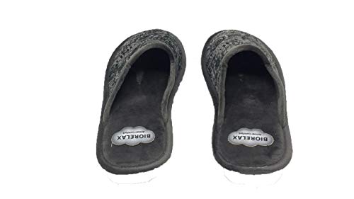 Zapatillas de Estar por casa/Hombre/Biorelax/Gris/Empeine Suapel/Cámara de Aire/Talón Acolchado/Empeine Suapel/Suela Goma/Talla 40