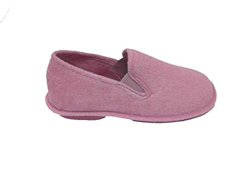 Zapatillas de Estar por casa/Mujer/Biorelax/Primavera-Verano/Talón Cerrado/Algodón Rizo/Suela: Goma/Talón Acolchado/Color Malva/Talla 38