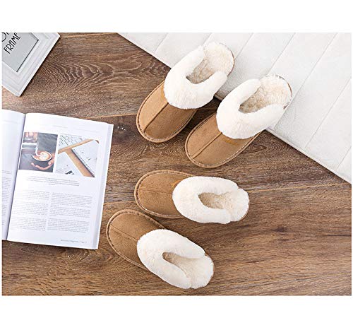 Zapatillas de Estar por Hombre/Mujer Fluff Pantuflas casa Invierno Antideslizantes Cálido Slippers Confortables Zapatos Interior/al Aire Libre