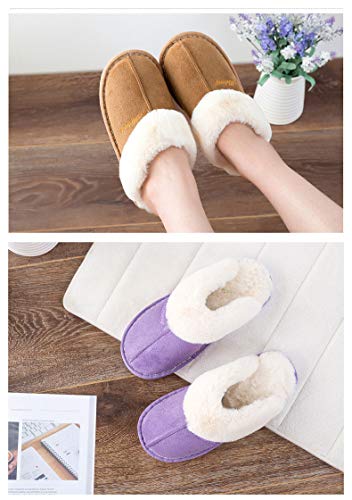Zapatillas de Estar por Hombre/Mujer Fluff Pantuflas casa Invierno Antideslizantes Cálido Slippers Confortables Zapatos Interior/al Aire Libre