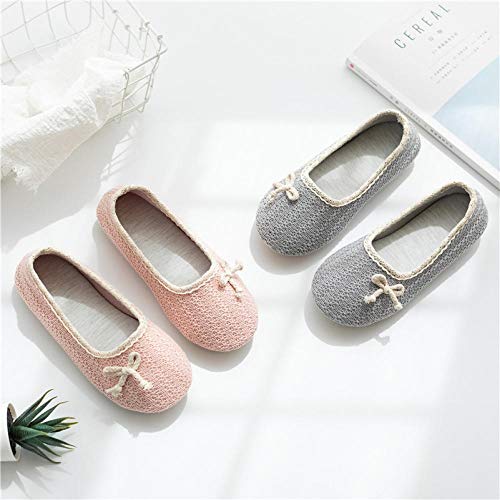 Zapatillas de invitados,Zapatos de confinamiento sección delgada con zapatos de maternidad de fondo grueso zapatillas antideslizantes de fondo suave-grey_37-38,Pantunflas Invierno