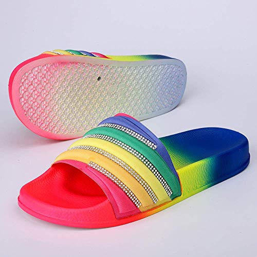 Zapatillas de Lona para Mujer Color Plano Verano Mujer Chanclas Frescas Confort Interior o Exterior Playa Señoras Suaves Toboganes Zapatos Casuales Grande, Negro, 39EU