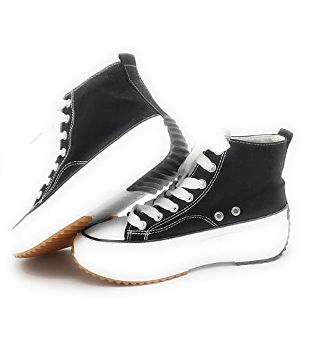 Zapatillas de Lona, Zapatillas con Plataforma Mujer, Zapatillas de Moda. (37 EU, Numeric_37)