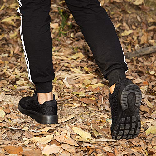 Zapatillas de Running Hombre Mujer Deportivas Casual Gimnasio Zapatos Ligero Transpirable Sneakers Negro 37 EU