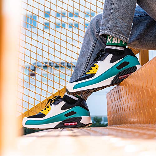 Zapatillas de Running para Hombre Mujer Ligero Correr Air Atléticos Sneakers Comodos Fitness Deportes Calzado Verde 42